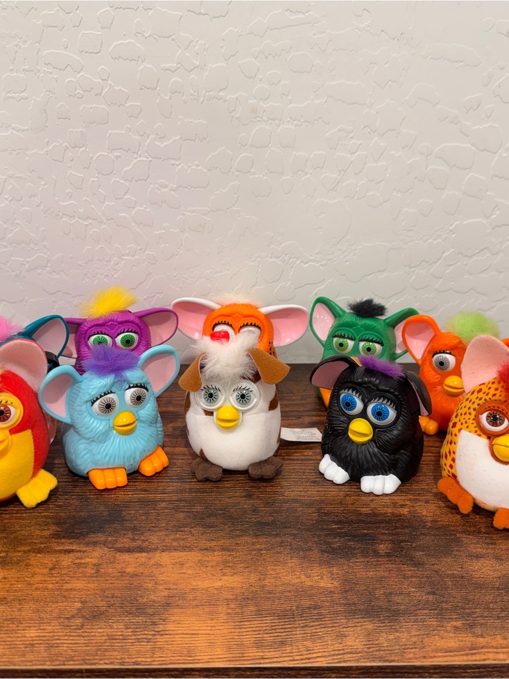Furby Lot Of 10 Kids Meal Toys Movable Figures Keychains Vintage Y2K Toys